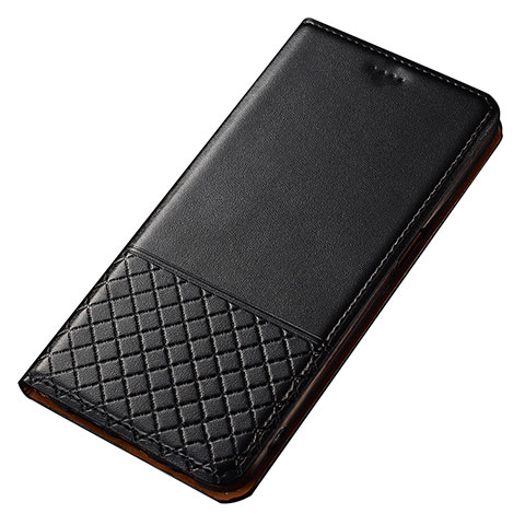 Handytasche Stand Schutzhülle Flip Leder Hülle T14 für Xiaomi Redmi Note 8 (2021) Schwarz