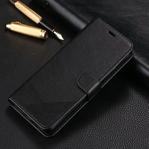 Handytasche Stand Schutzhülle Flip Leder Hülle T14 für Xiaomi Redmi Note 8 Pro Schwarz