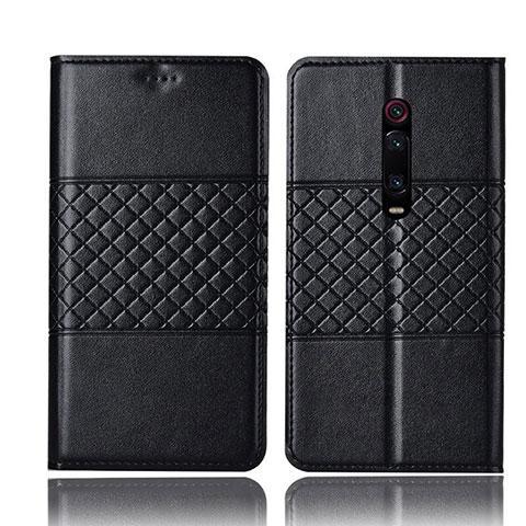 Handytasche Stand Schutzhülle Flip Leder Hülle T15 für Xiaomi Mi 9T Schwarz