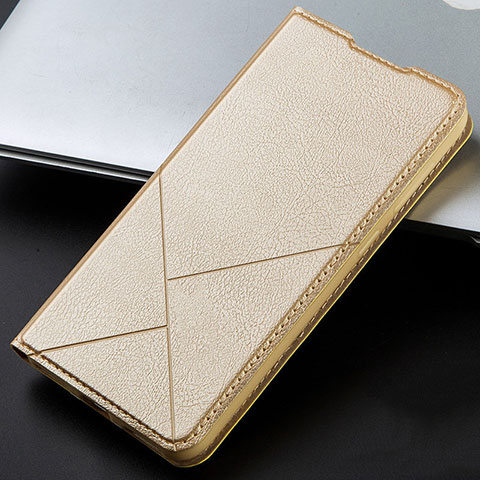 Handytasche Stand Schutzhülle Flip Leder Hülle T15 für Xiaomi Redmi Note 8 Pro Gold