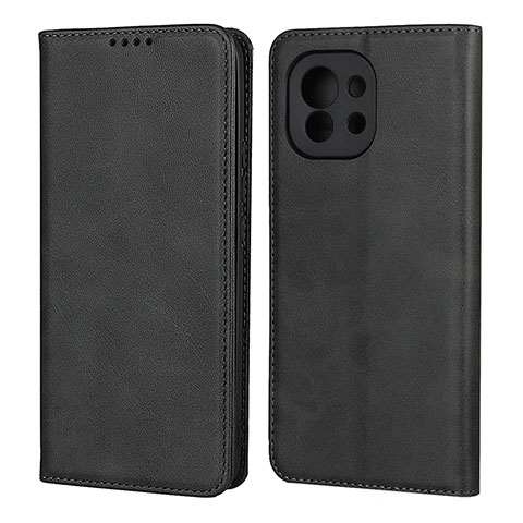 Handytasche Stand Schutzhülle Flip Leder Hülle T20 für Xiaomi Mi 11 Lite 4G Schwarz