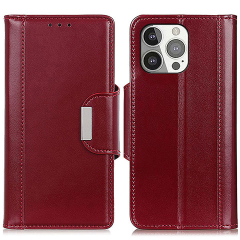 Handytasche Stand Schutzhülle Flip Leder Hülle T22 für Apple iPhone 14 Pro Max Rot