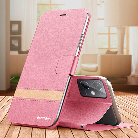 Handytasche Stand Schutzhülle Flip Leder Hülle TB1 für Xiaomi Redmi Note 12R Pro 5G Pink