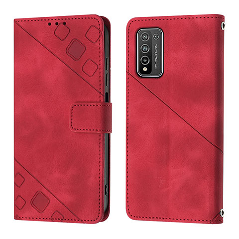 Handytasche Stand Schutzhülle Flip Leder Hülle Y01B für Huawei Honor 10X Lite Rot