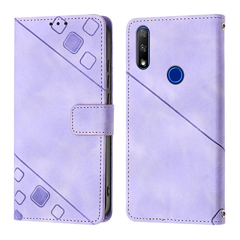 Handytasche Stand Schutzhülle Flip Leder Hülle Y01B für Huawei Honor 9X Violett