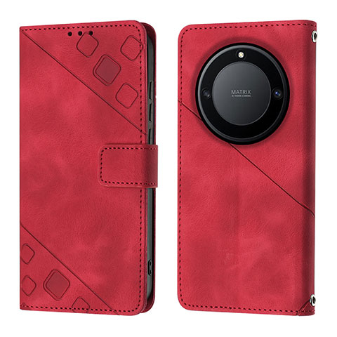 Handytasche Stand Schutzhülle Flip Leder Hülle Y01B für Huawei Honor Magic5 Lite 5G Rot