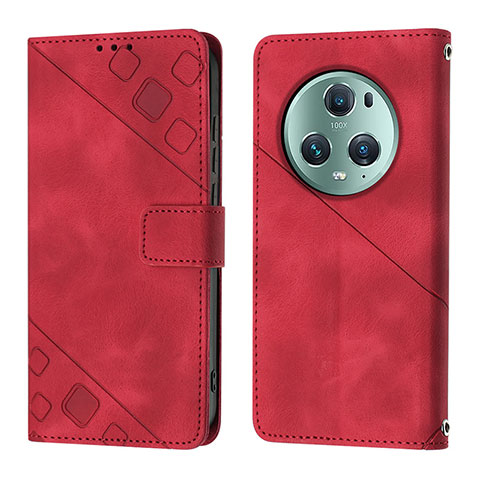 Handytasche Stand Schutzhülle Flip Leder Hülle Y01B für Huawei Honor Magic5 Pro 5G Rot