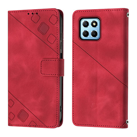 Handytasche Stand Schutzhülle Flip Leder Hülle Y01B für Huawei Honor X6S Rot