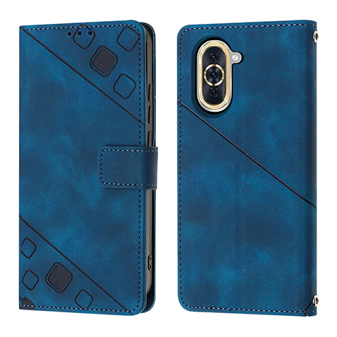 Handytasche Stand Schutzhülle Flip Leder Hülle Y01B für Huawei Nova 10 Pro Blau