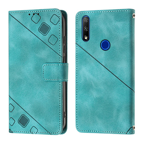 Handytasche Stand Schutzhülle Flip Leder Hülle Y01B für Huawei Y9 Prime (2019) Grün