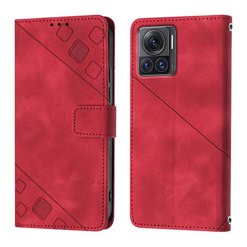 Handytasche Stand Schutzhülle Flip Leder Hülle Y01B für Motorola Moto Edge X30 Pro 5G Rot