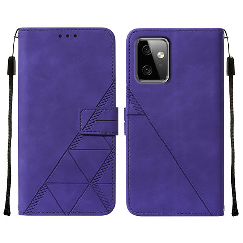 Handytasche Stand Schutzhülle Flip Leder Hülle Y01B für Motorola Moto G Power 5G (2023) Violett