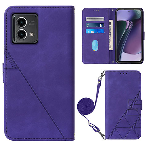 Handytasche Stand Schutzhülle Flip Leder Hülle Y01B für Motorola Moto G Stylus (2023) 4G Violett