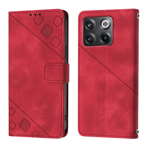 Handytasche Stand Schutzhülle Flip Leder Hülle Y01B für OnePlus 10T 5G Rot