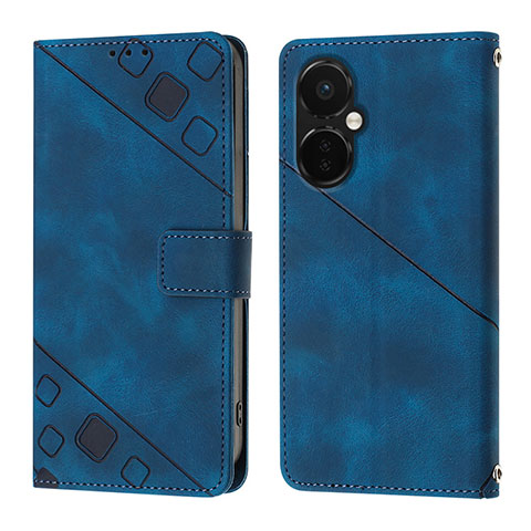 Handytasche Stand Schutzhülle Flip Leder Hülle Y01B für OnePlus Nord CE 3 5G Blau