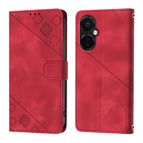 Handytasche Stand Schutzhülle Flip Leder Hülle Y01B für OnePlus Nord CE 3 5G Rot