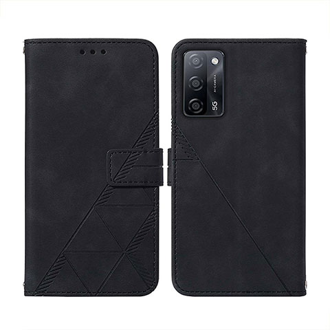 Handytasche Stand Schutzhülle Flip Leder Hülle Y01B für Oppo A53s 5G Schwarz