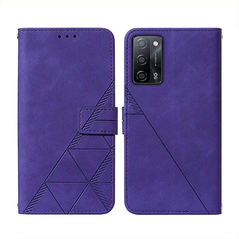 Handytasche Stand Schutzhülle Flip Leder Hülle Y01B für Oppo A53s 5G Violett