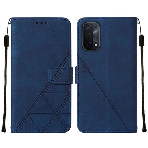 Handytasche Stand Schutzhülle Flip Leder Hülle Y01B für Oppo A54 5G Blau