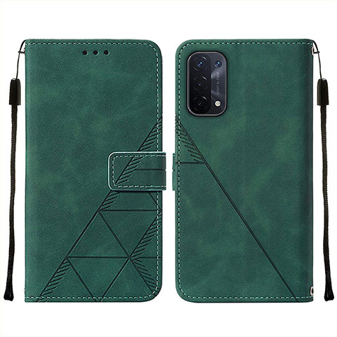 Handytasche Stand Schutzhülle Flip Leder Hülle Y01B für Oppo A54 5G Grün