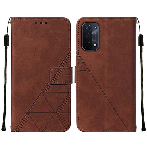 Handytasche Stand Schutzhülle Flip Leder Hülle Y01B für Oppo A74 5G Braun