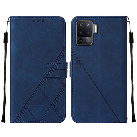 Handytasche Stand Schutzhülle Flip Leder Hülle Y01B für Oppo A94 4G Blau