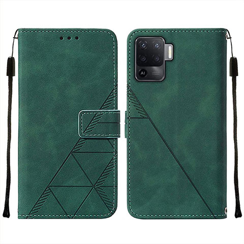 Handytasche Stand Schutzhülle Flip Leder Hülle Y01B für Oppo A94 4G Grün