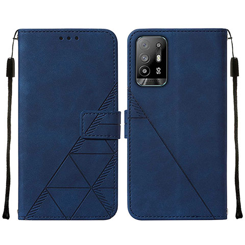 Handytasche Stand Schutzhülle Flip Leder Hülle Y01B für Oppo A95 5G Blau