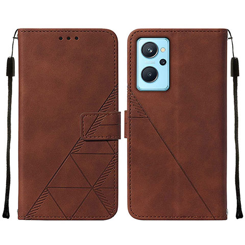 Handytasche Stand Schutzhülle Flip Leder Hülle Y01B für Oppo A96 4G Braun