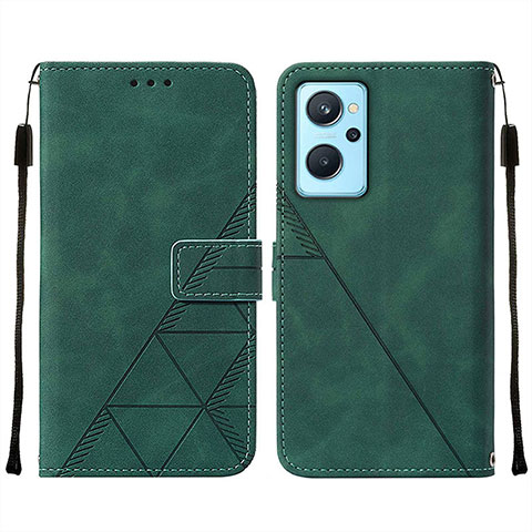 Handytasche Stand Schutzhülle Flip Leder Hülle Y01B für Oppo A96 4G Grün