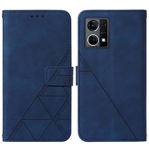 Handytasche Stand Schutzhülle Flip Leder Hülle Y01B für Oppo F21s Pro 4G Blau