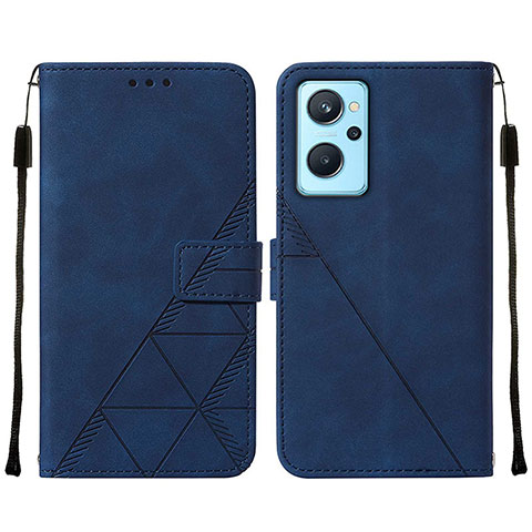 Handytasche Stand Schutzhülle Flip Leder Hülle Y01B für Oppo K10 4G Blau