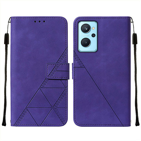 Handytasche Stand Schutzhülle Flip Leder Hülle Y01B für Oppo K10 4G Violett