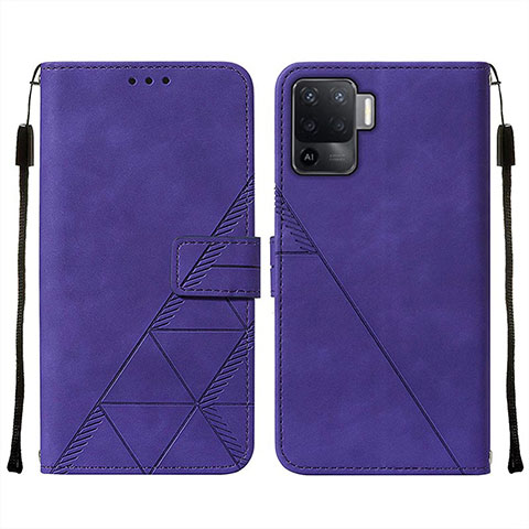 Handytasche Stand Schutzhülle Flip Leder Hülle Y01B für Oppo Reno5 F Violett