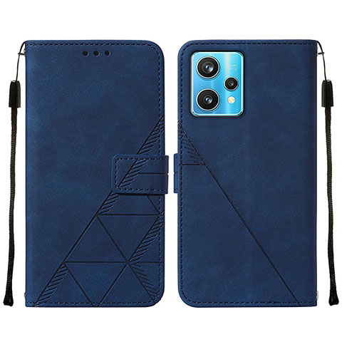 Handytasche Stand Schutzhülle Flip Leder Hülle Y01B für Realme 9 Pro+ Plus 5G Blau