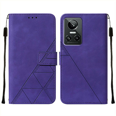 Handytasche Stand Schutzhülle Flip Leder Hülle Y01B für Realme GT Neo3 5G Violett