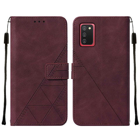 Handytasche Stand Schutzhülle Flip Leder Hülle Y01B für Samsung Galaxy A02s Fuchsie