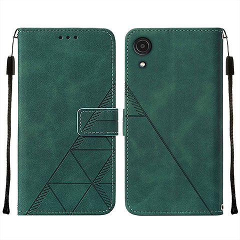 Handytasche Stand Schutzhülle Flip Leder Hülle Y01B für Samsung Galaxy A03 Core Grün