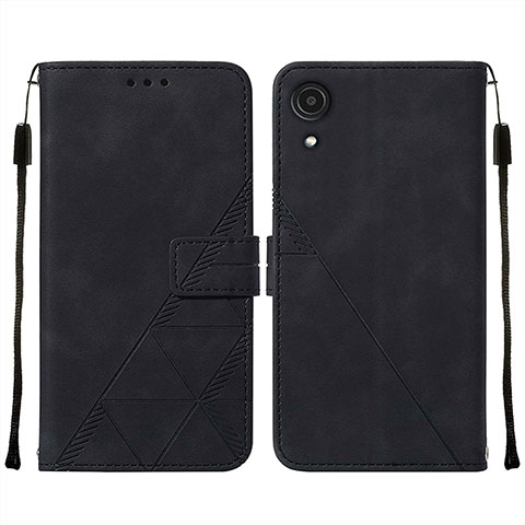 Handytasche Stand Schutzhülle Flip Leder Hülle Y01B für Samsung Galaxy A03 Core Schwarz