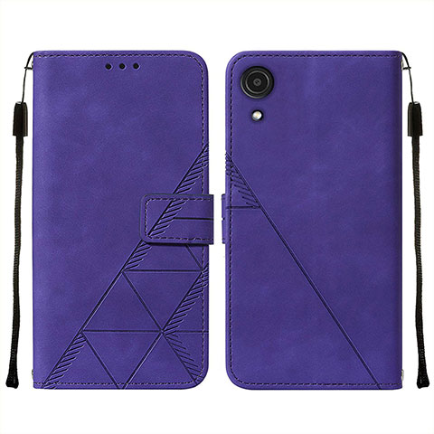 Handytasche Stand Schutzhülle Flip Leder Hülle Y01B für Samsung Galaxy A03 Core Violett