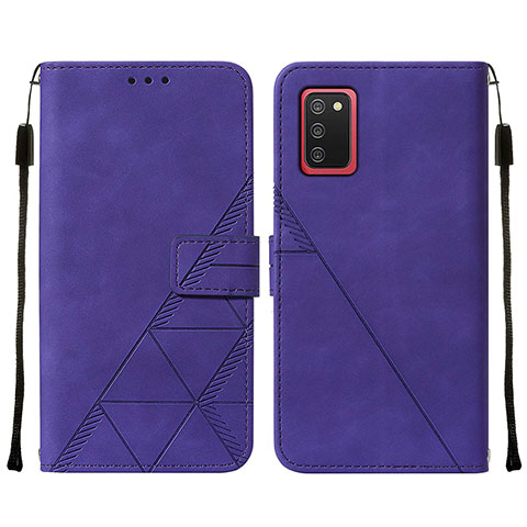 Handytasche Stand Schutzhülle Flip Leder Hülle Y01B für Samsung Galaxy A03s Violett