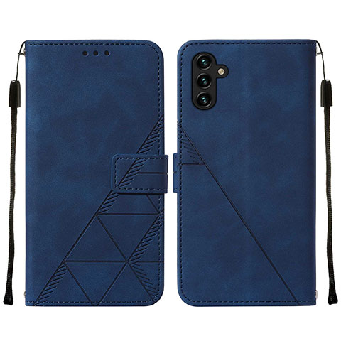 Handytasche Stand Schutzhülle Flip Leder Hülle Y01B für Samsung Galaxy A04s Blau