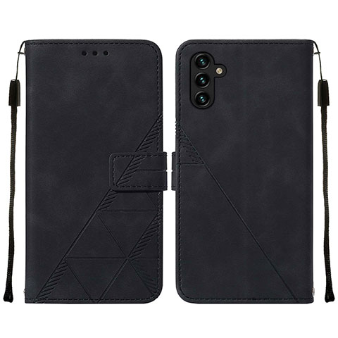 Handytasche Stand Schutzhülle Flip Leder Hülle Y01B für Samsung Galaxy A04s Schwarz