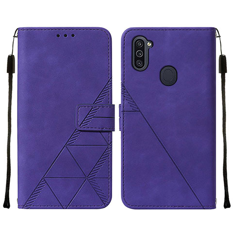 Handytasche Stand Schutzhülle Flip Leder Hülle Y01B für Samsung Galaxy A11 Violett