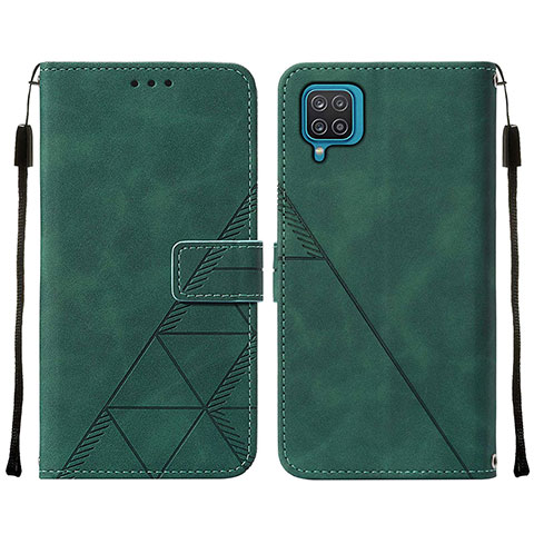 Handytasche Stand Schutzhülle Flip Leder Hülle Y01B für Samsung Galaxy A12 Nacho Grün