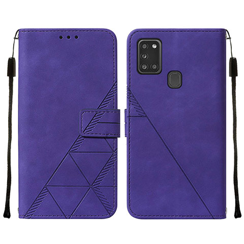 Handytasche Stand Schutzhülle Flip Leder Hülle Y01B für Samsung Galaxy A21s Violett