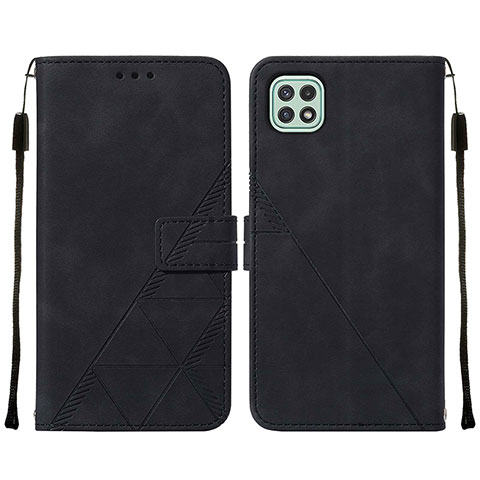 Handytasche Stand Schutzhülle Flip Leder Hülle Y01B für Samsung Galaxy A22s 5G Schwarz