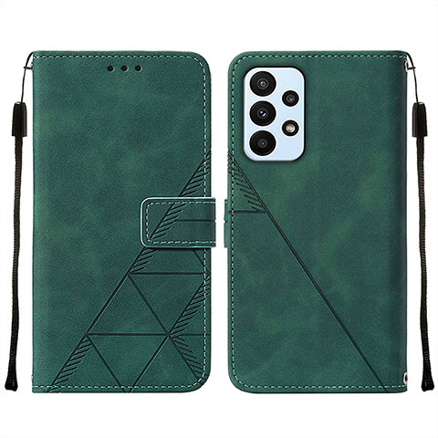 Handytasche Stand Schutzhülle Flip Leder Hülle Y01B für Samsung Galaxy A23 5G Grün