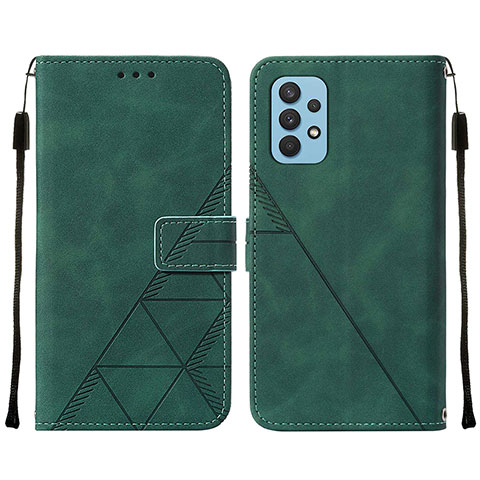 Handytasche Stand Schutzhülle Flip Leder Hülle Y01B für Samsung Galaxy A32 4G Grün