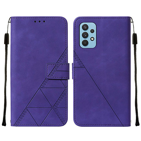 Handytasche Stand Schutzhülle Flip Leder Hülle Y01B für Samsung Galaxy A32 4G Violett